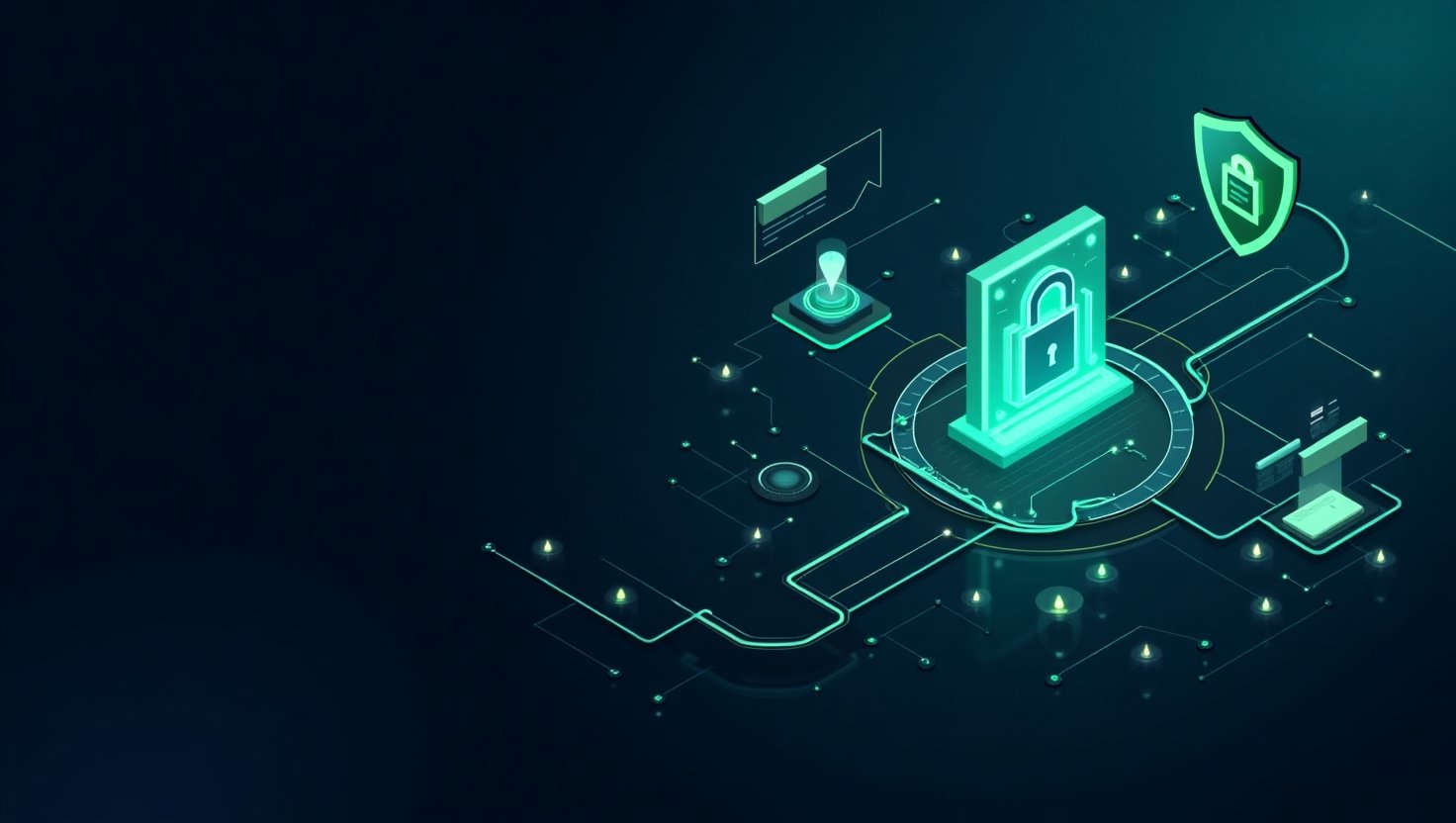 Visual representation of secure browsing technology influenced by AI