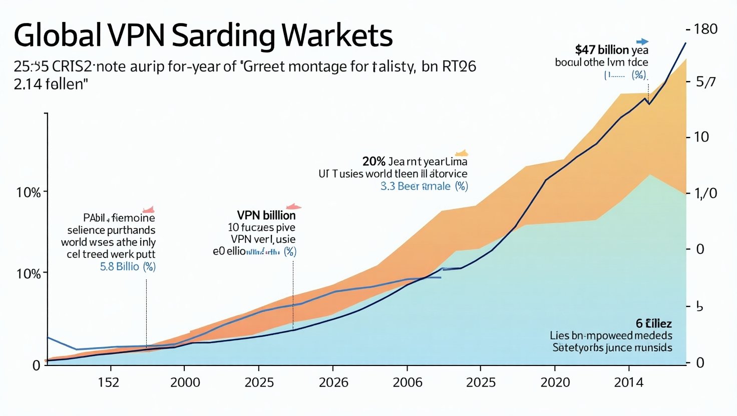 Graph showing global VPN market growth