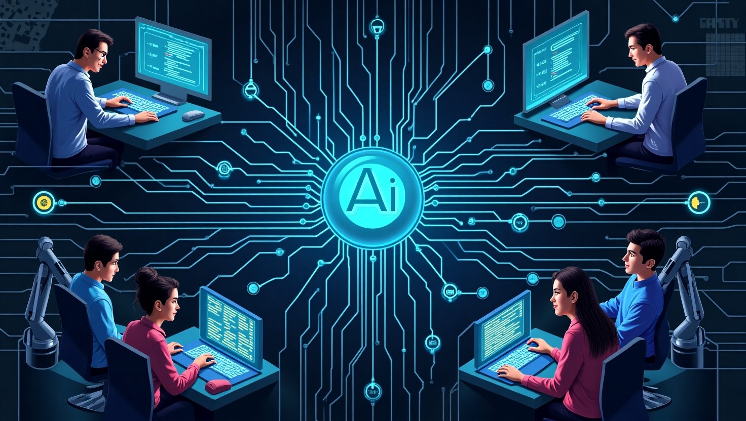 Visual representation of various applications of AI in machine learning engineering