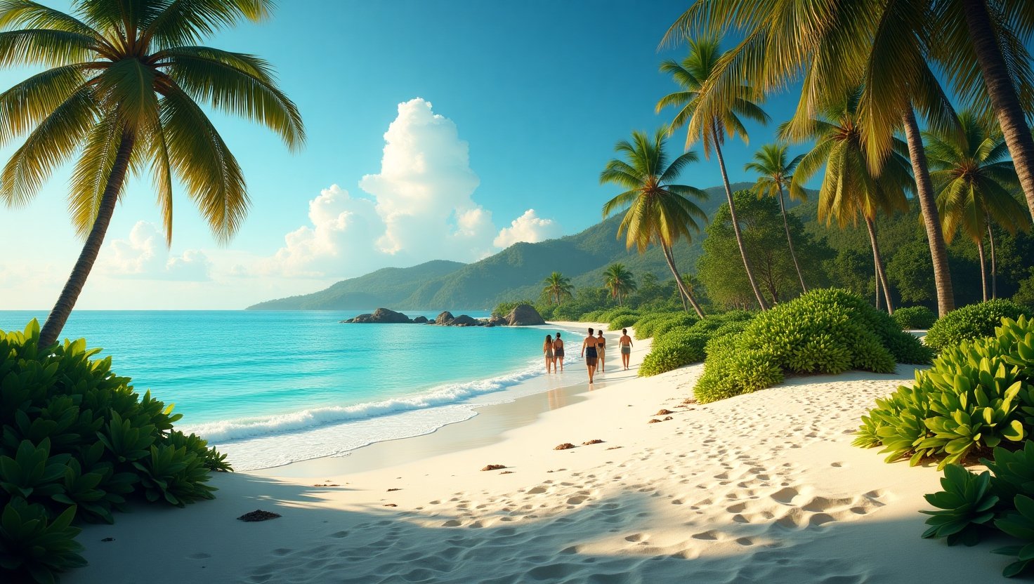Lush tropical setting of Epstein's private island where the summit took place