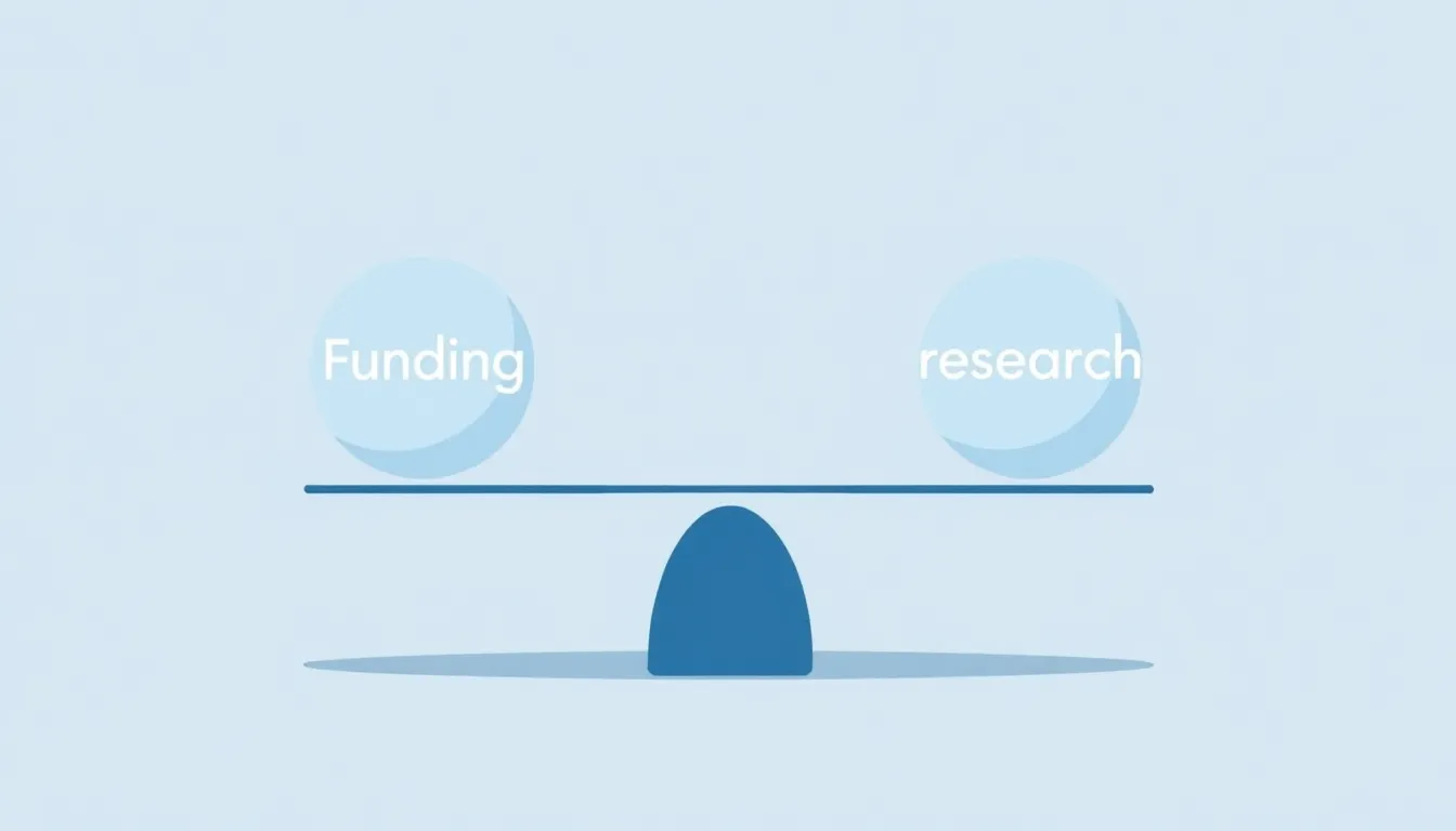Abstract balance between funding and research