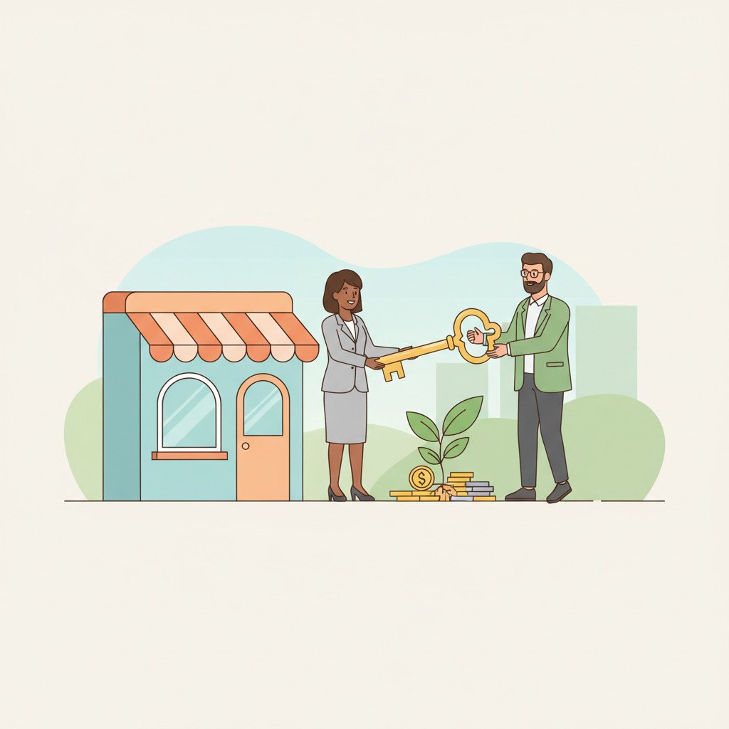 Illustration of business acquisition and growth