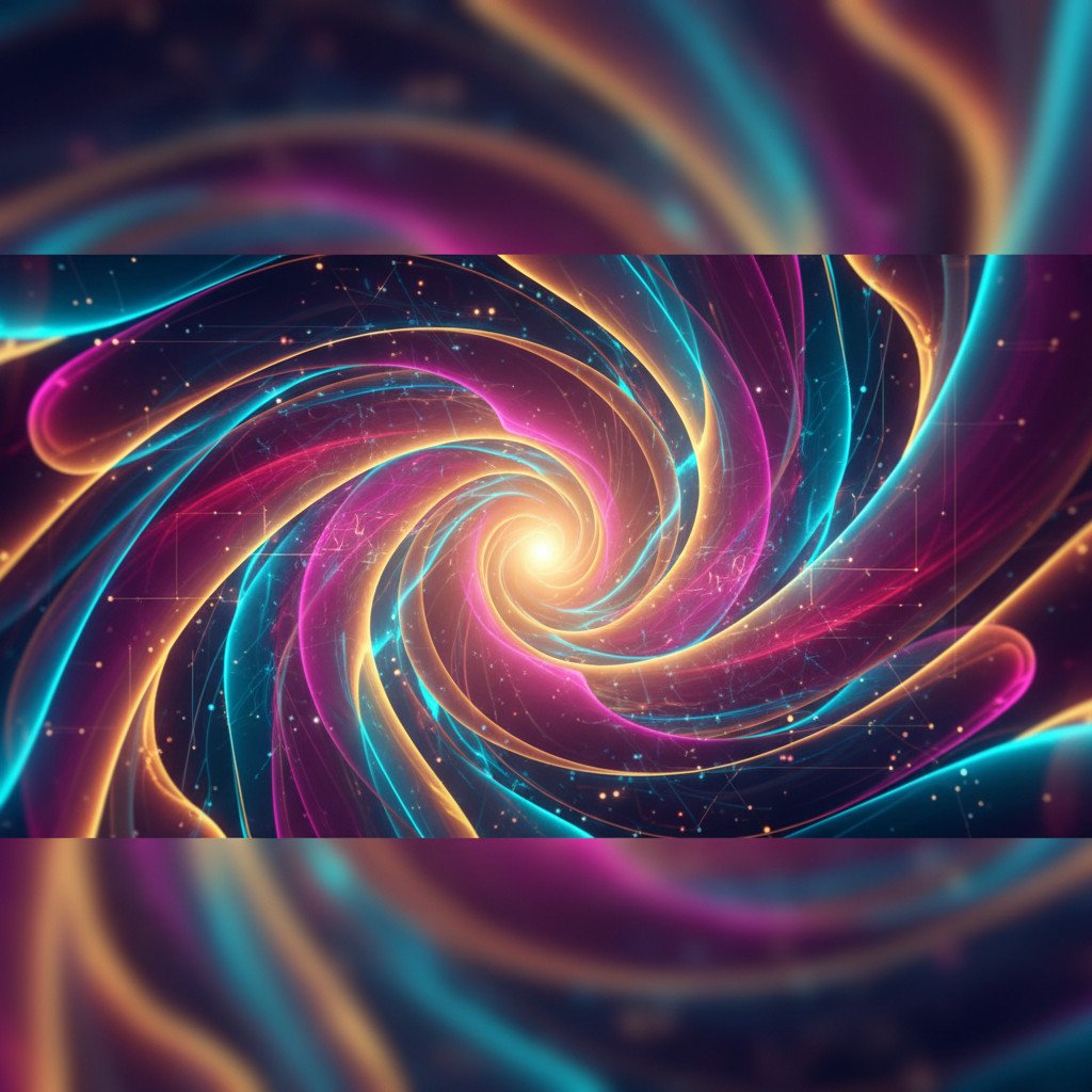 Colorful futuristic abstract AI art with neon gradients and subtle circuitry patterns