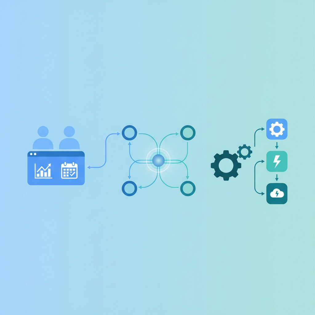 AI business automation illustration
