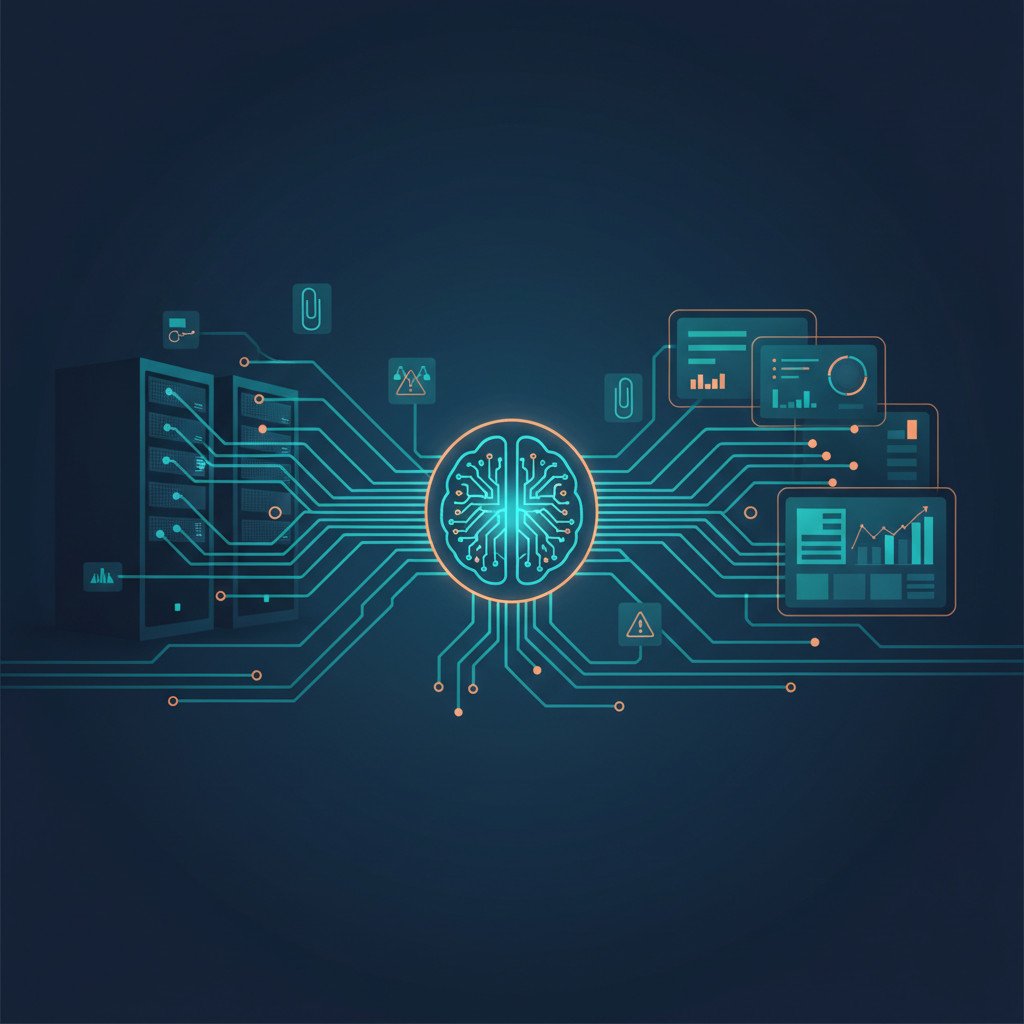 Digital brain merging with IT infrastructure