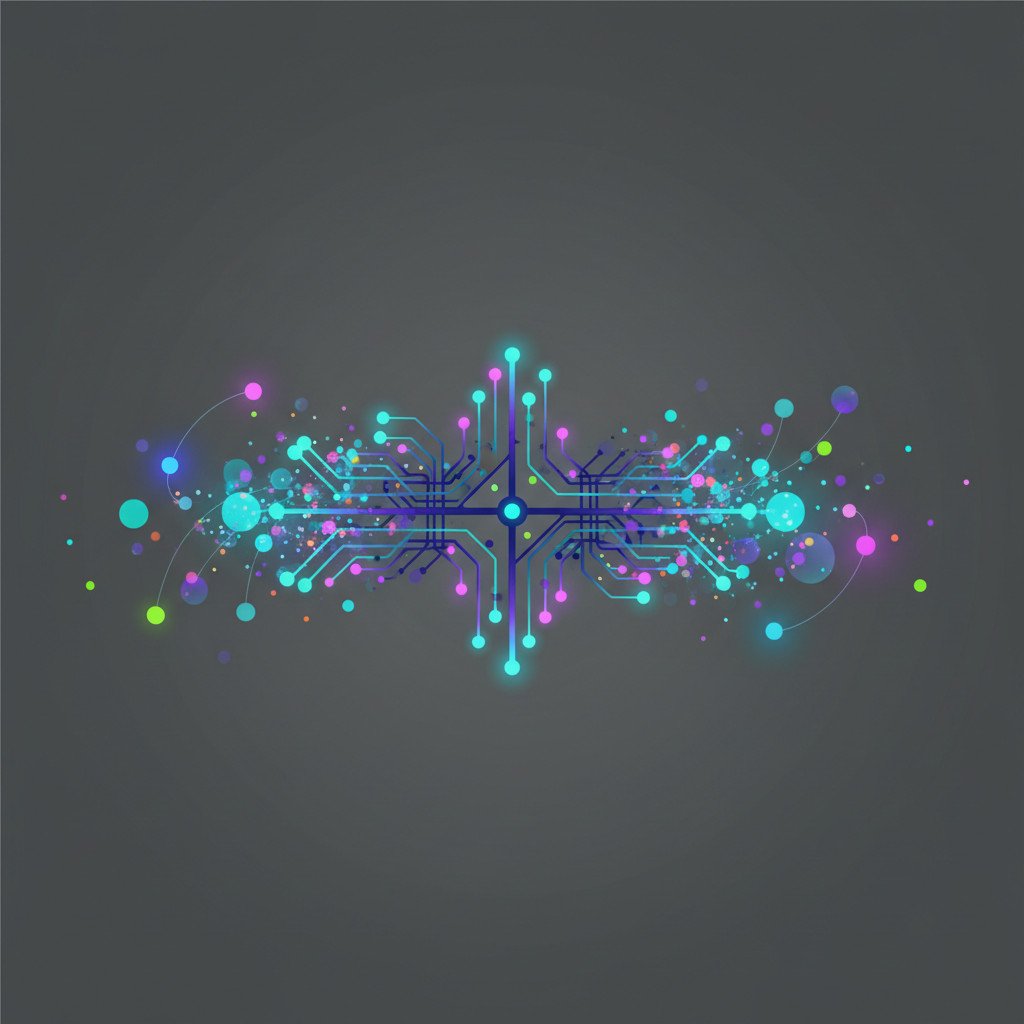 Futuristic AI technology abstract