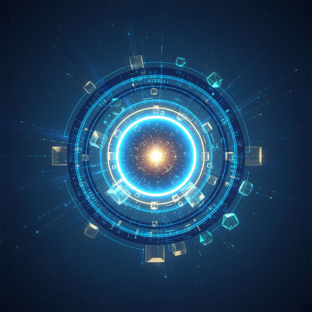 Futuristic AI technology concept visual