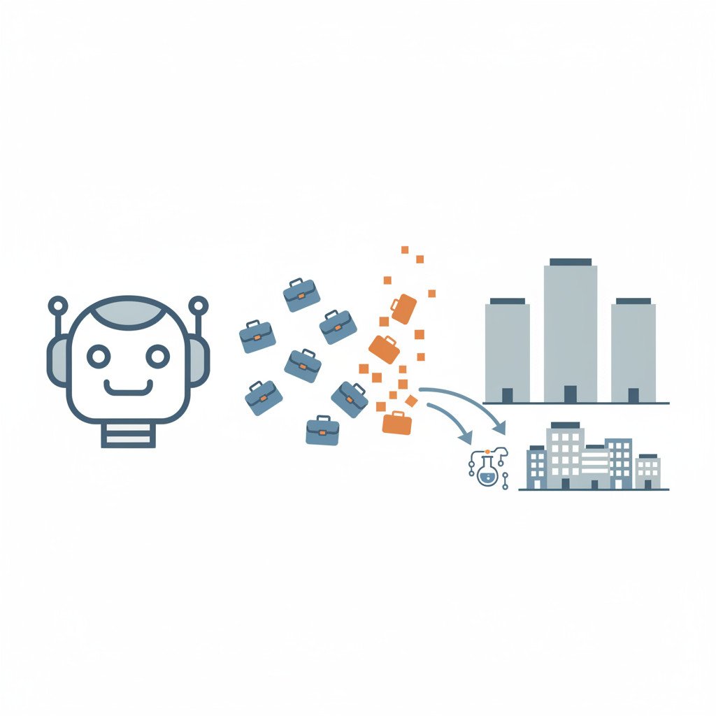 AI job market dynamics illustration