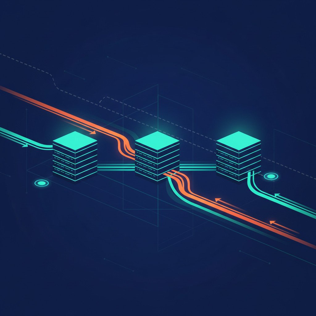 Data throughput and latency improvements visualization