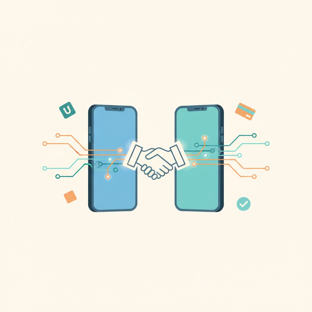 Digital payments partnership illustration