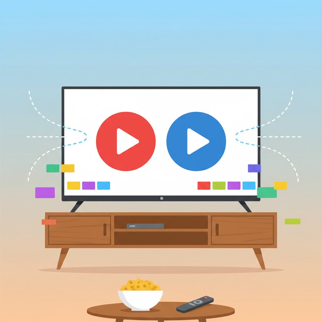 Streaming play icons visual