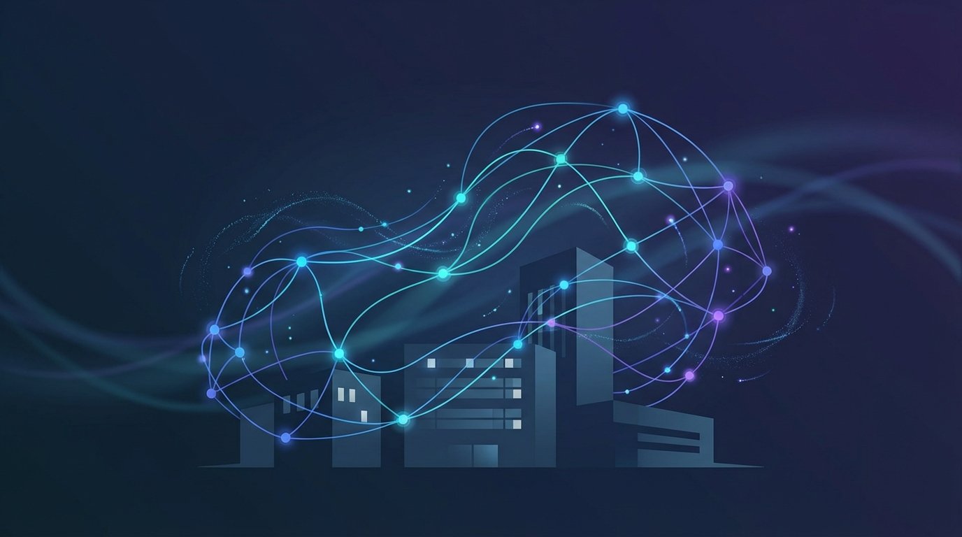 AI-powered business transformation visual