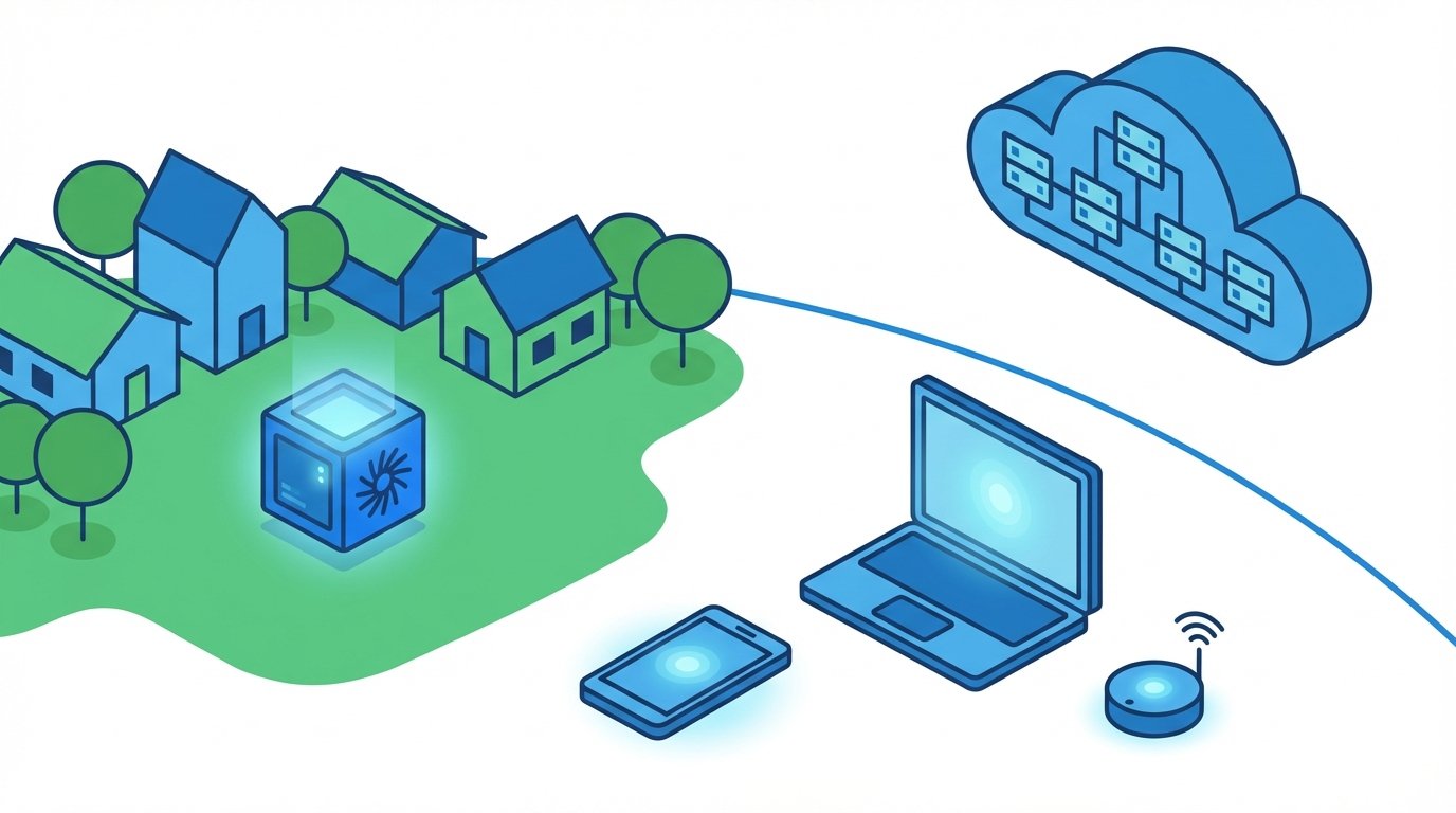 Edge AI and small data centres illustration