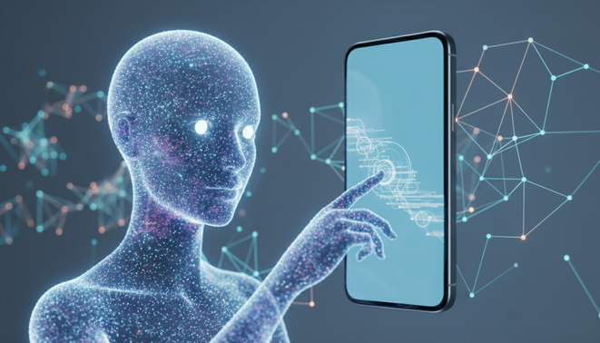 A digital avatar representing AI powered consumer tech