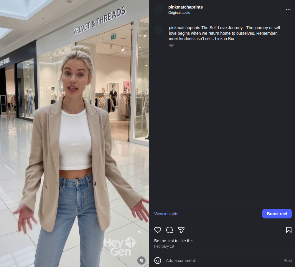Live Instagram Reel - AI Talking Head Published by This Workflow