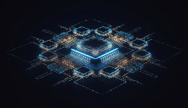 High performance computing architecture with glowing circuits