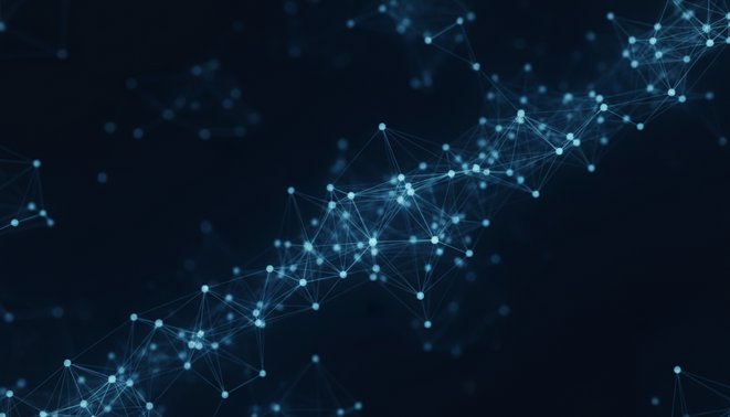 A clean digital network showing connected nodes