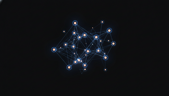 Minimalist digital network architecture representing organized connectivity and enterprise stability.