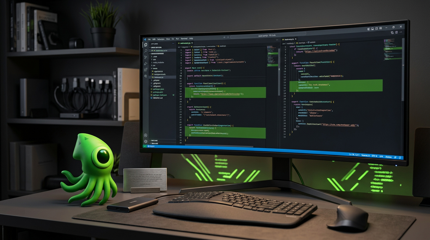 A dark-themed code editor displaying a Next.js application for a klaviyo vs resend evaluation.