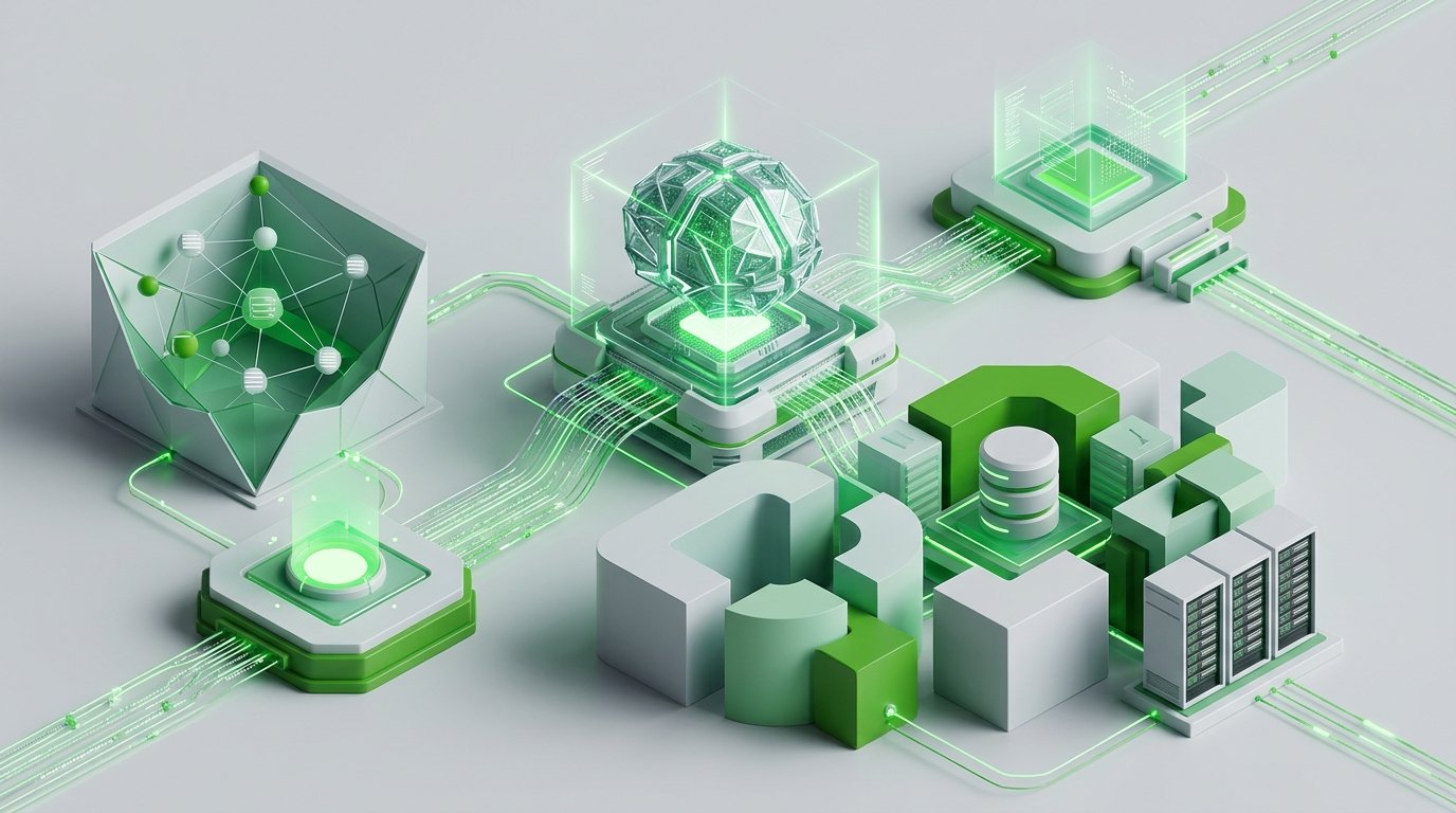 A technical diagram showing how to build ai agents with API connections.