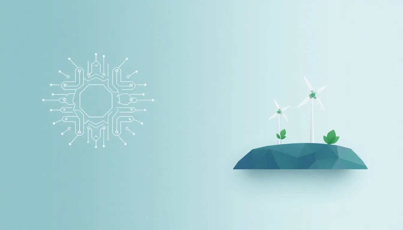 Abstract concept visual representing AI scale and sustainability