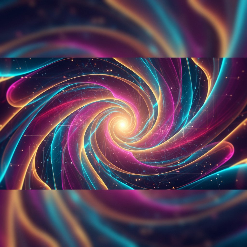 Colorful futuristic abstract AI art with neon gradients and subtle circuitry patterns