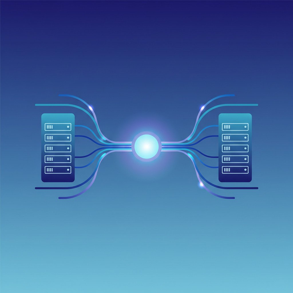 Network efficiency abstract illustration