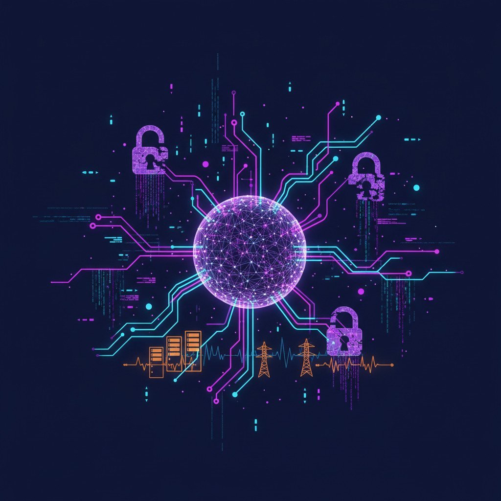 AI and quantum threats abstract