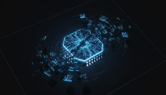 Fractured AI chip