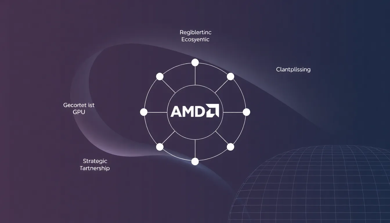 Abstract flow image illustrating AMD strategic levers without text