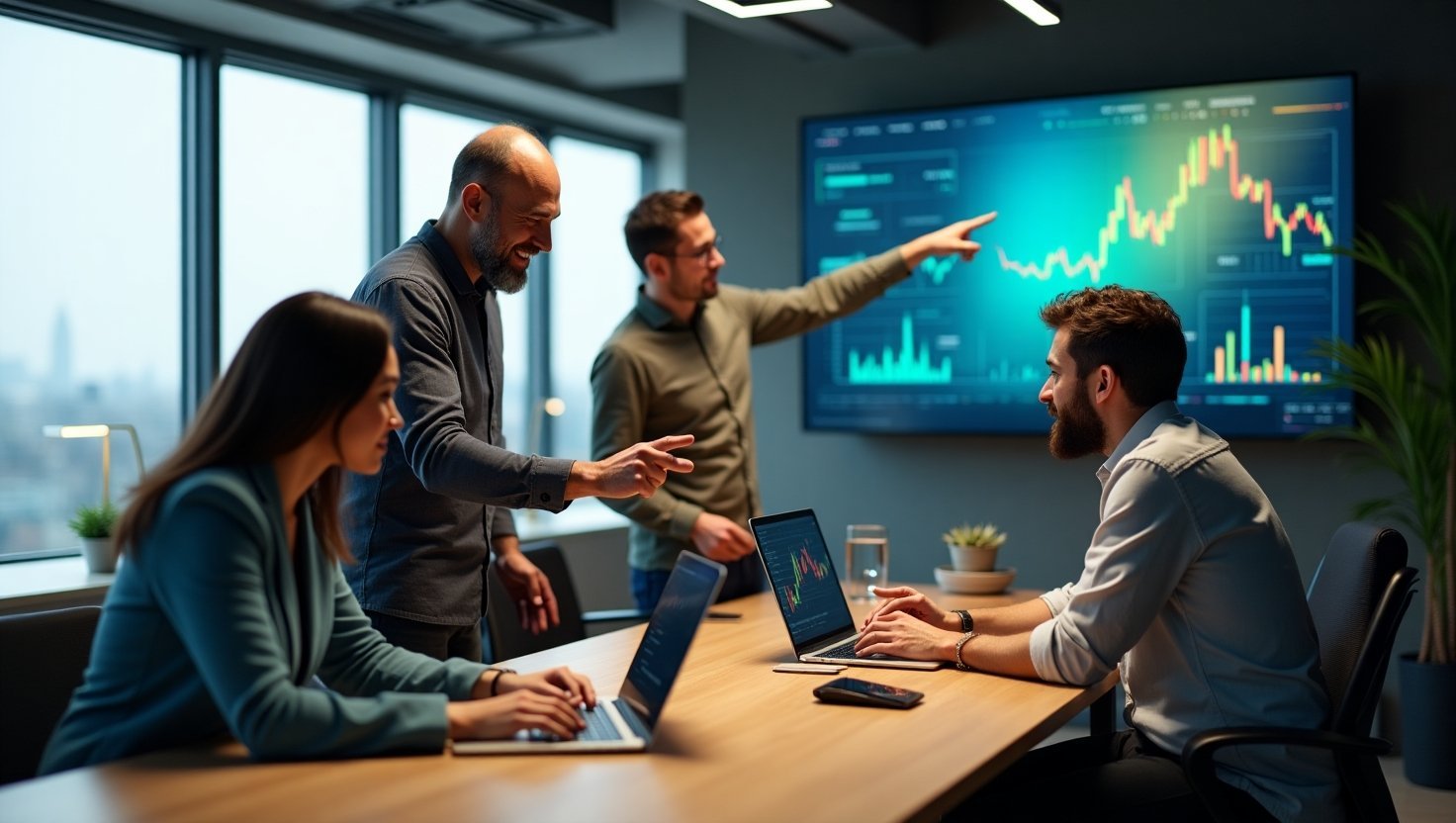 Finance team at work