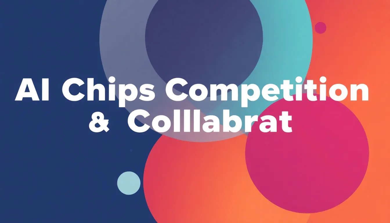 Abstract text-free hero image with soft gradients and geometric shapes representing competition and collaboration in AI chips
