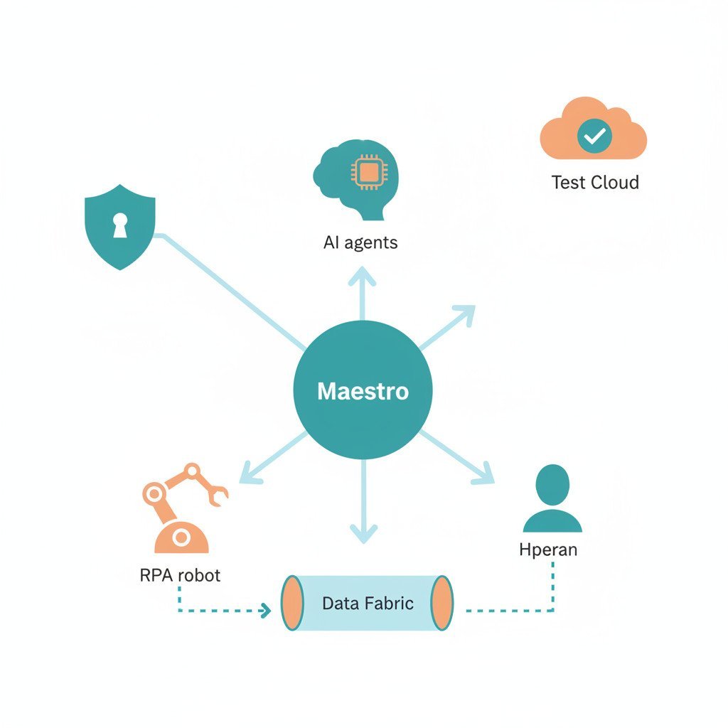Simplified agentic automation workflow orchestrated by UiPath Maestro