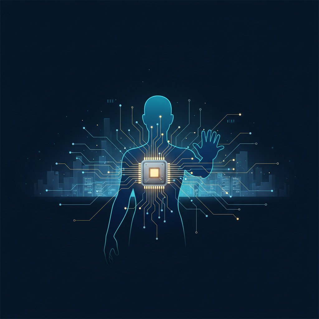 Technology leadership and AI hardware illustration