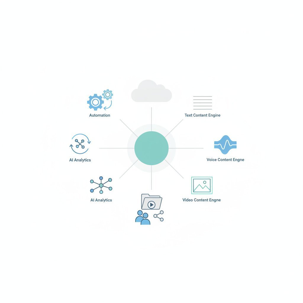 Unified AI content platform diagram